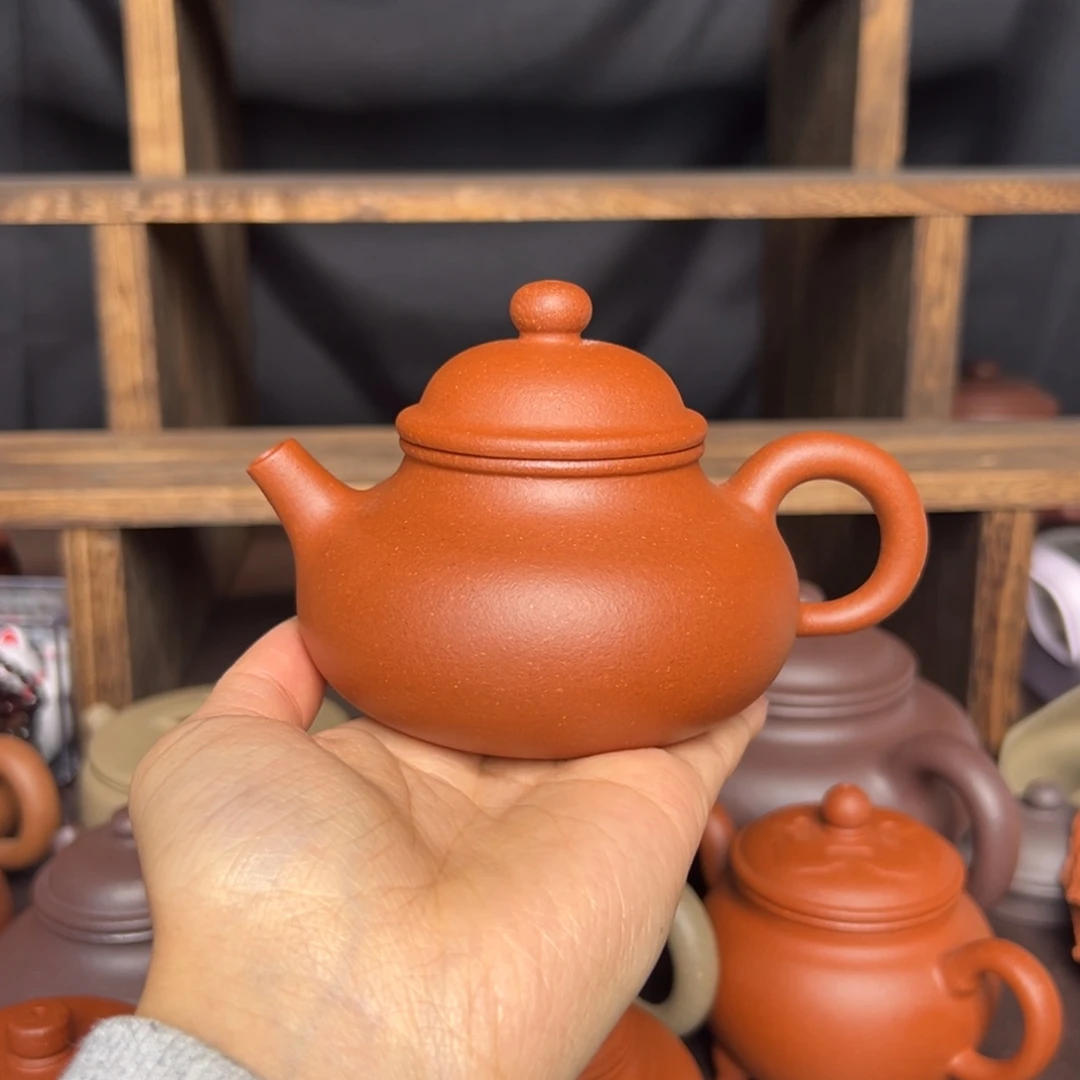 星***尘紫砂茶壶微瑕红降坡容天180毫升