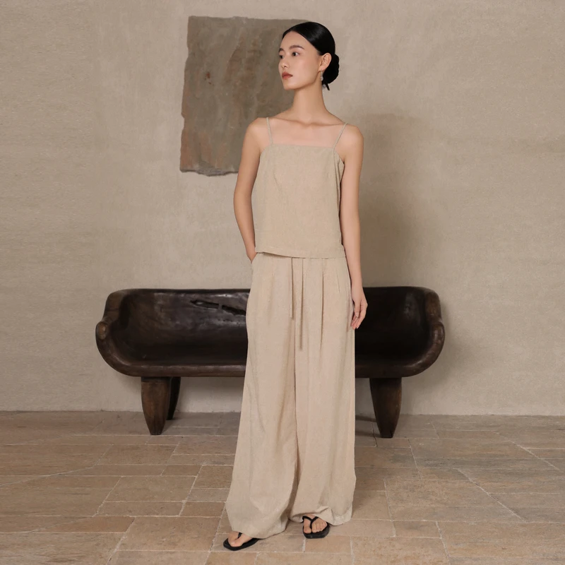 【夏季新款】AIRIQI休闲时尚梭织H型上下两件套套装AX42TZ330