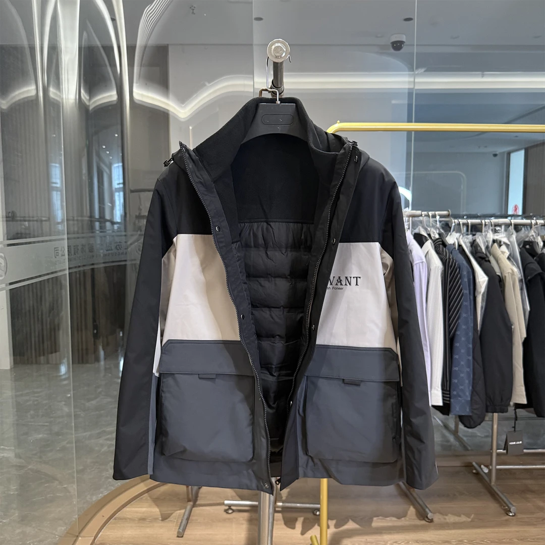 【H家】一衣三穿+羊毛内胆！秋冬厚款户外连帽休闲夹克保暖外套男