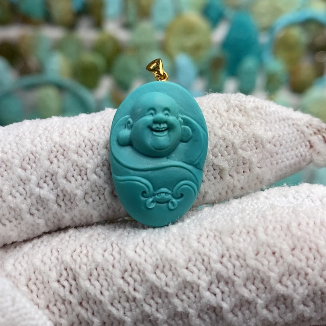 绿松石18K金镶嵌绿松石