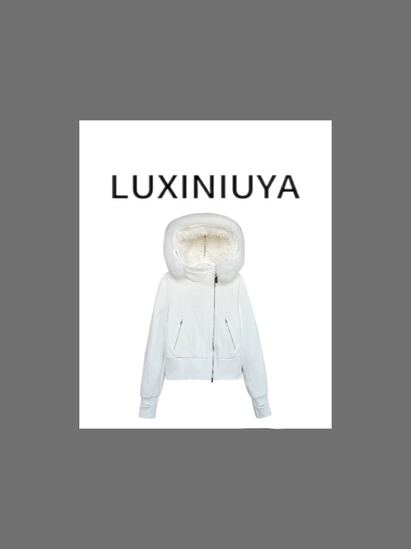 【LUXINIUYA】“狐绒序章”狐狸毛大毛斜襟毛绒内胆保暖外套＃S0628