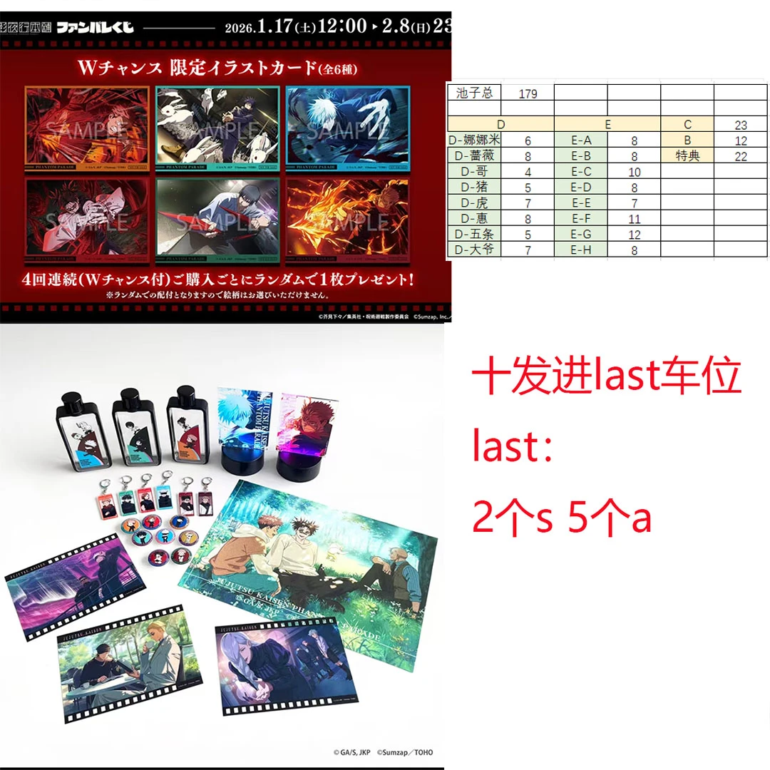【汉堡】日谷 咒术回战 幻影夜行三弹系列 盲盒(代拆)