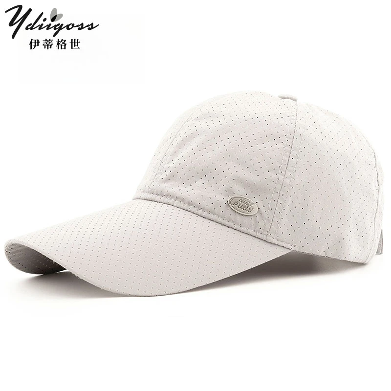 YDIIGOSS速干帽子男士夏季网眼透气大头围棒球帽长帽檐防晒鸭舌帽