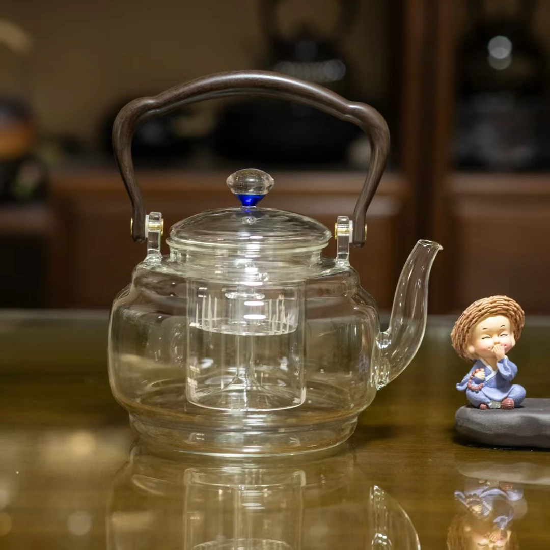 新款高硼硅玻璃星空盖透明色星韵壶泡茶壶煮茶壶