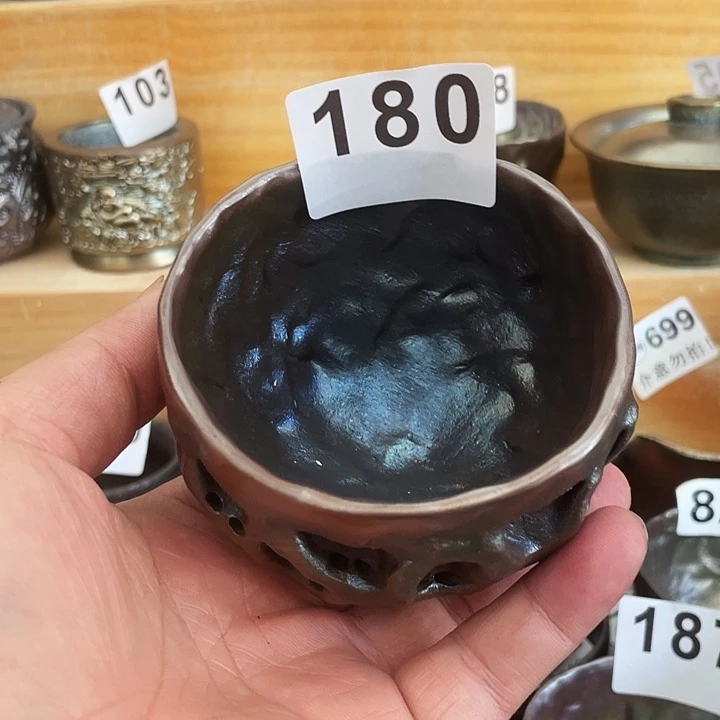 茶杯紫泥柴烧纯手工180