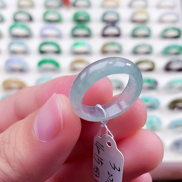 翡翠未镶嵌戒指14-15号