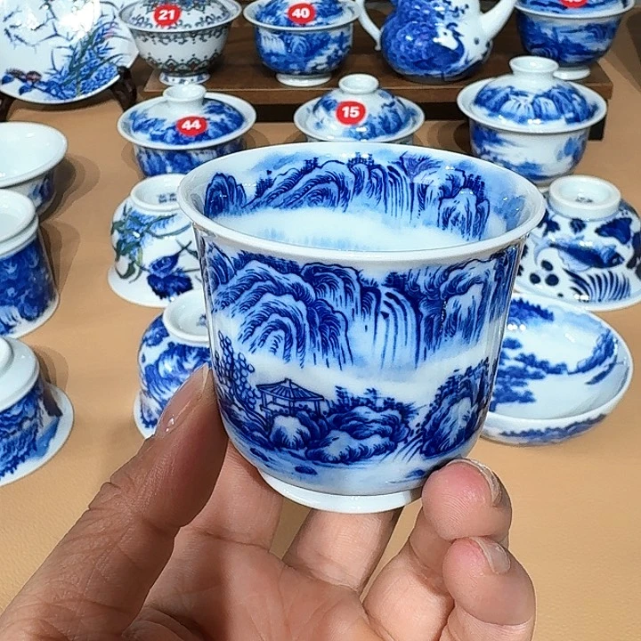 欢景德镇纯手工手绘单杯