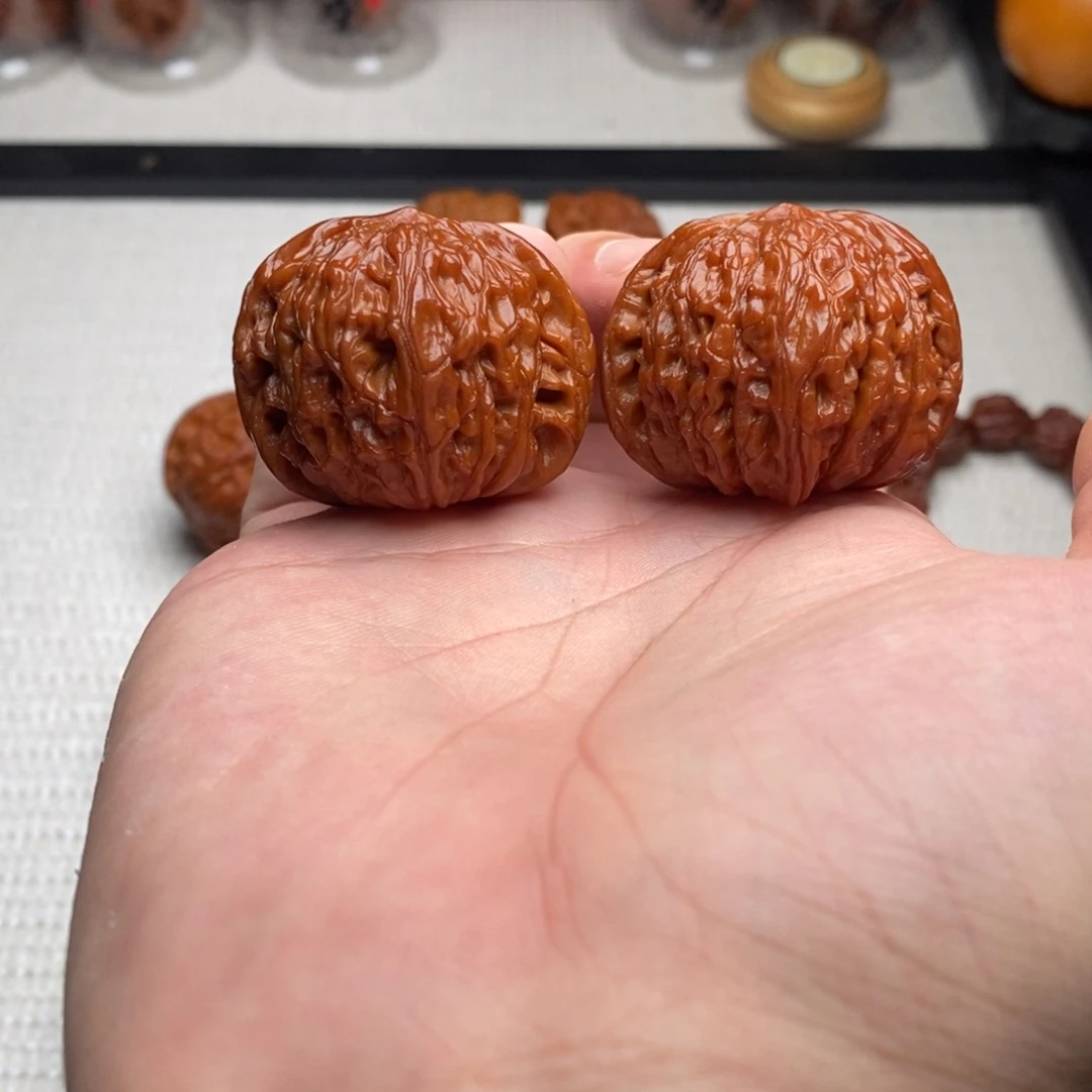 文玩核桃把件磨盘