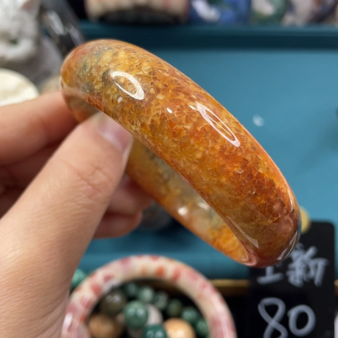 未镶嵌手镯硅化玉