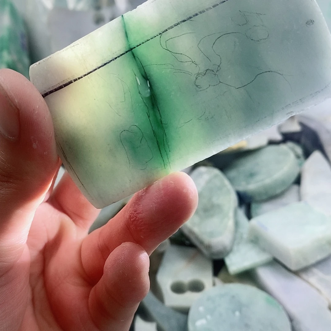 翡翠散珠天然缅甸翡翠a货37