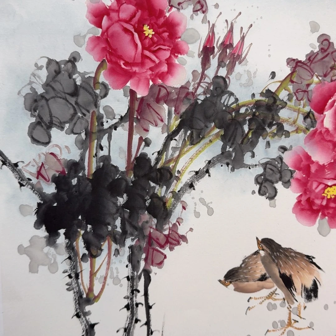 国画国画作品山水花鸟纯手绘