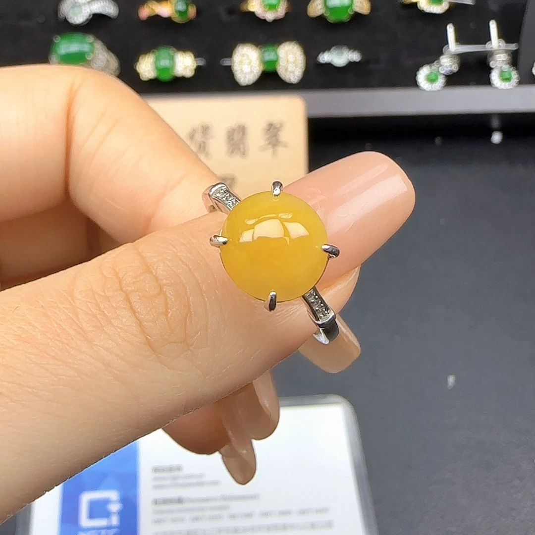 银S925镶嵌戒指翡翠