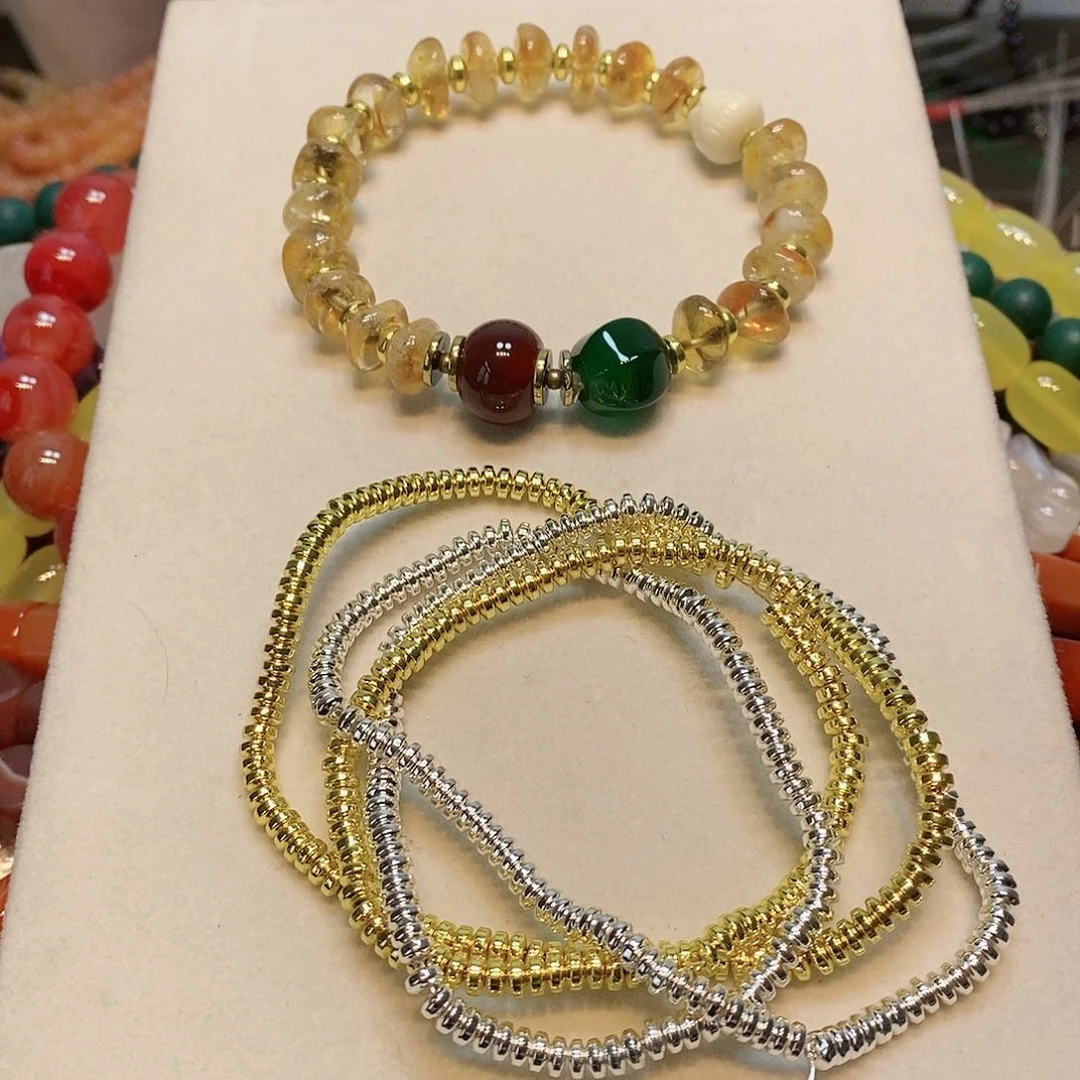 散珠玛瑙/玉髓4mm到手2条