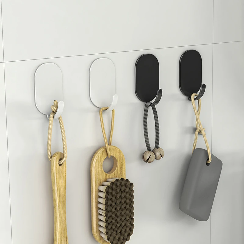 强力粘胶免打孔壁挂墙壁上厨房浴室门后无痕粘钩钩子挂衣服架