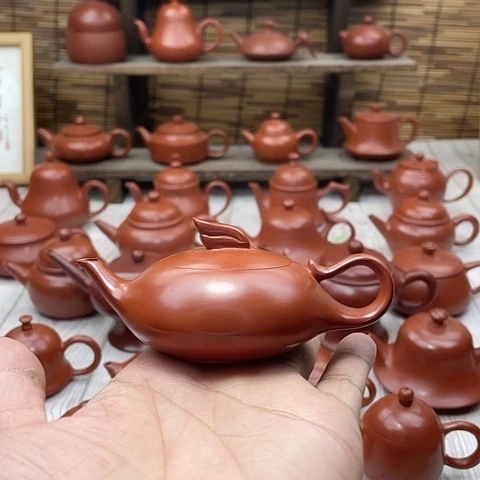 @*潮州朱泥手拉壶东凤朝阳壶