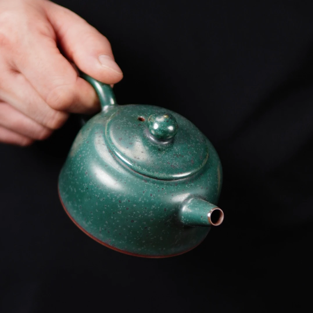 【金阁茶器】10神垕镇原产地小窑炭烧钧瓷壶  陶瓷