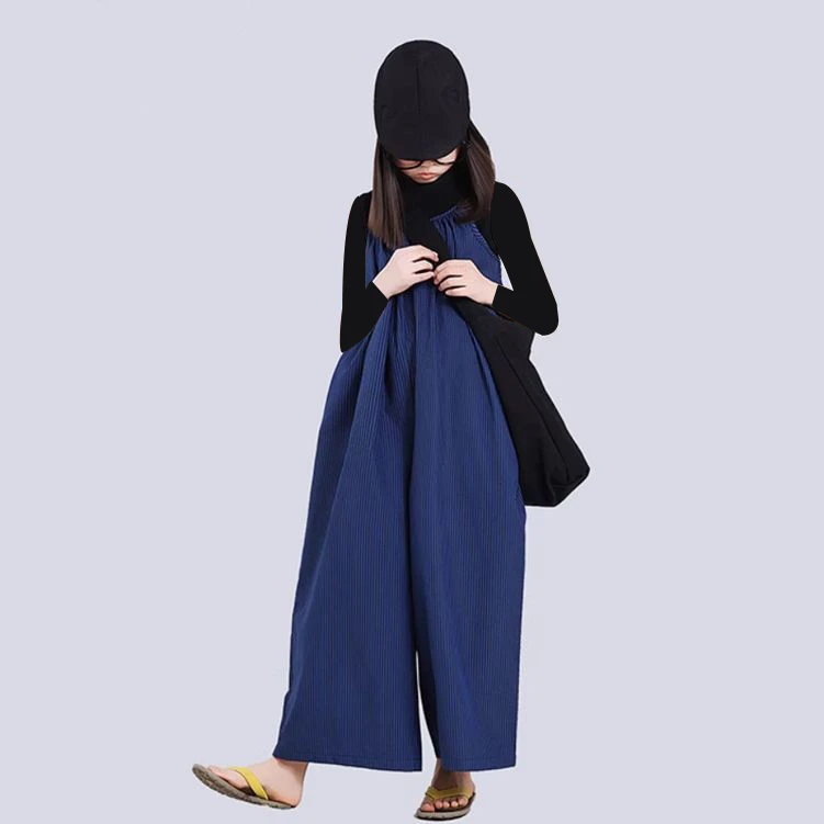 女童春秋季套装爆款2025新款洋气潮款中大童高级感宽松背带阔腿裤