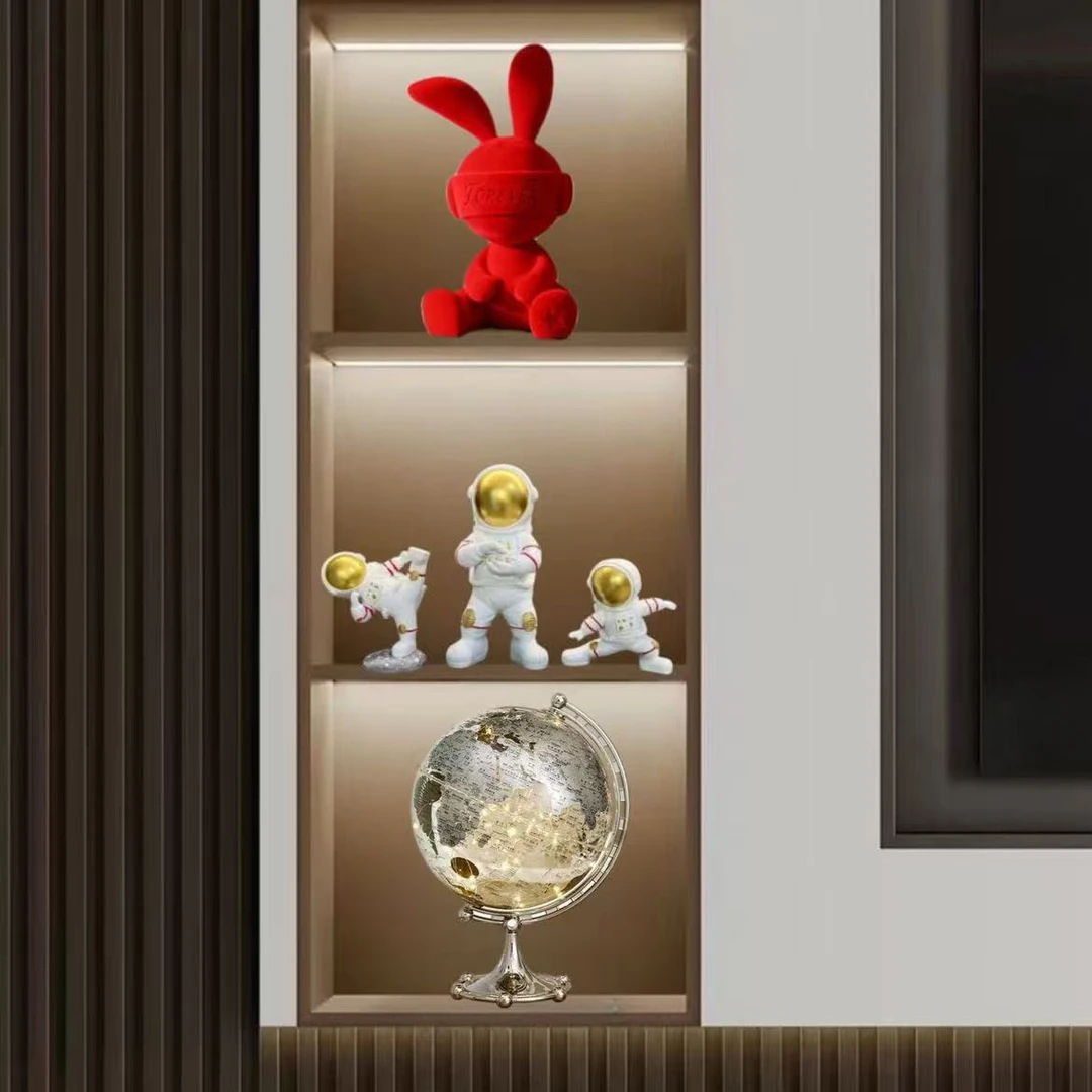 创意中古黑白条纹陶瓷花瓶高级感插花样板间客厅装饰品摆件电视柜