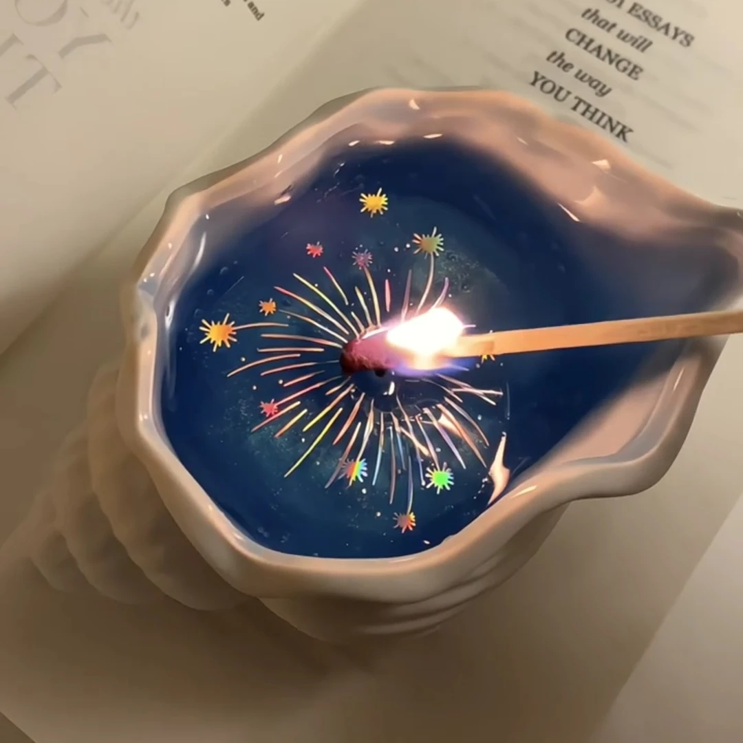 海螺香薰海上烟花贝壳蜡烛室内家用持久高级香氛卧室摆件生日礼物