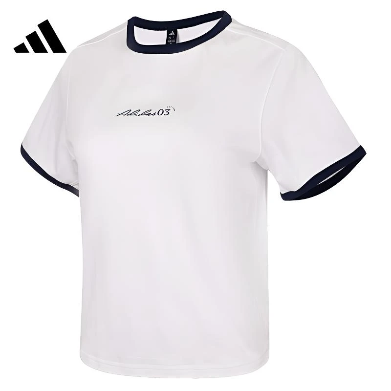Adidas阿迪达斯夏季女子经典透气运动休闲半袖短袖T恤JM8805
