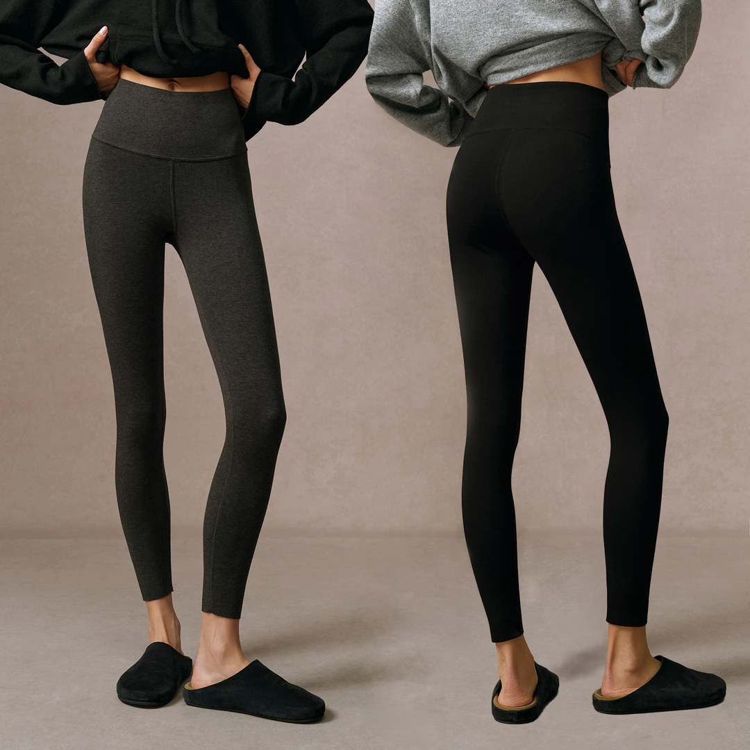 华吉言/HUAJIYAN【基础系列】经典百搭透气弹力加绒瑜伽裤打底裤