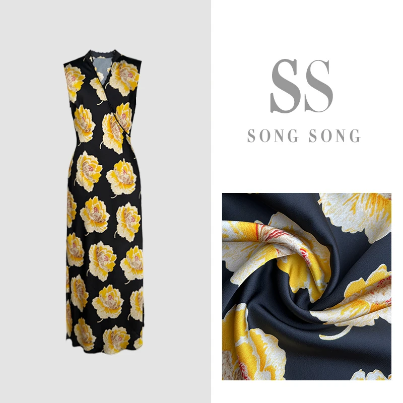 SONG-原创【连衣裙-富贵花开】新款中式设计时尚百搭显瘦气质