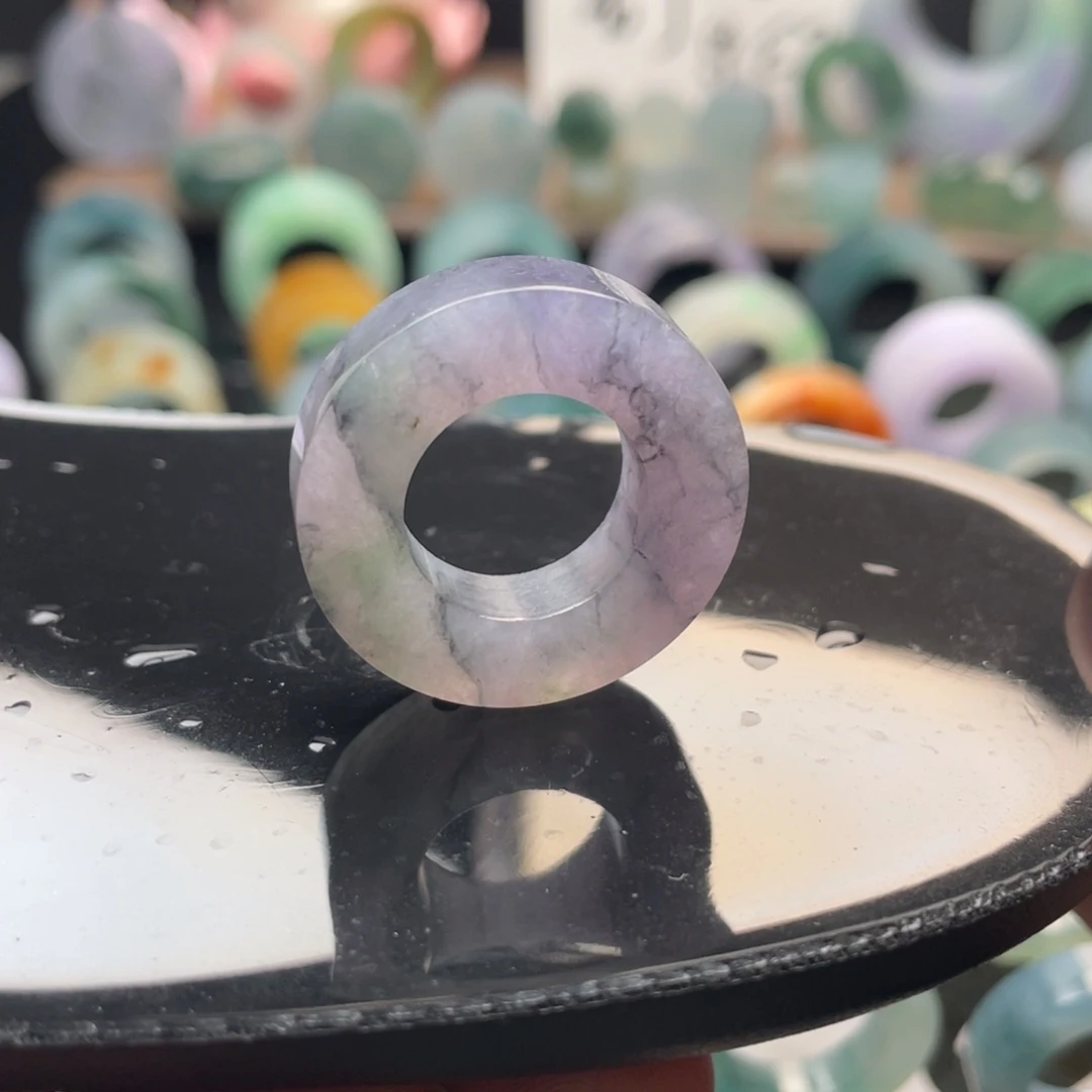 定制翡翠未镶嵌  紫绿库洛米