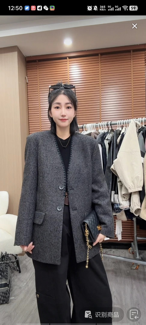 西装毛毛羽绒服欧韩白鸭绒羽绒服8691