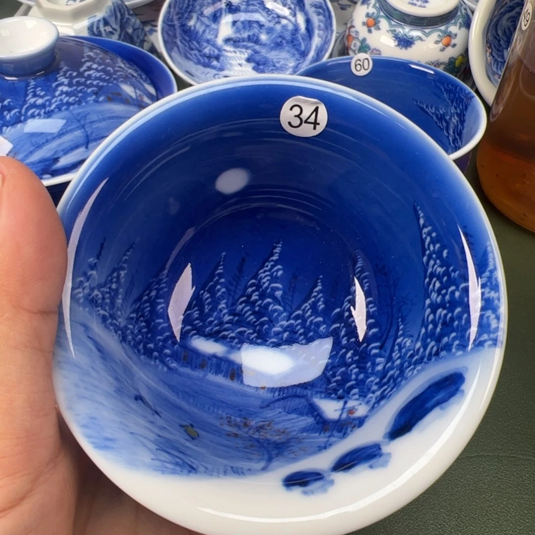 景德镇纯手工纯手绘茶具木木34