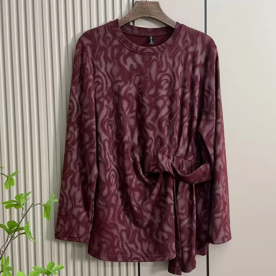 604秋季网纱腰带打底衫（衣长68左右）