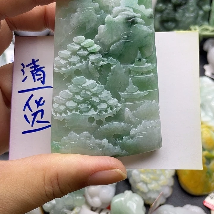 颈饰未镶嵌翡翠天然翡翠