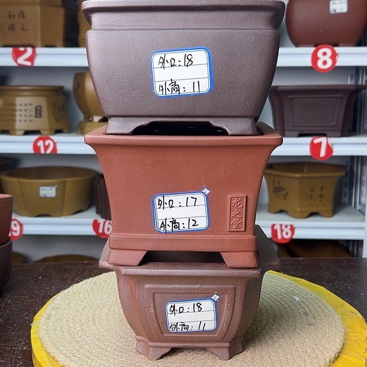 紫砂花盆你在一起