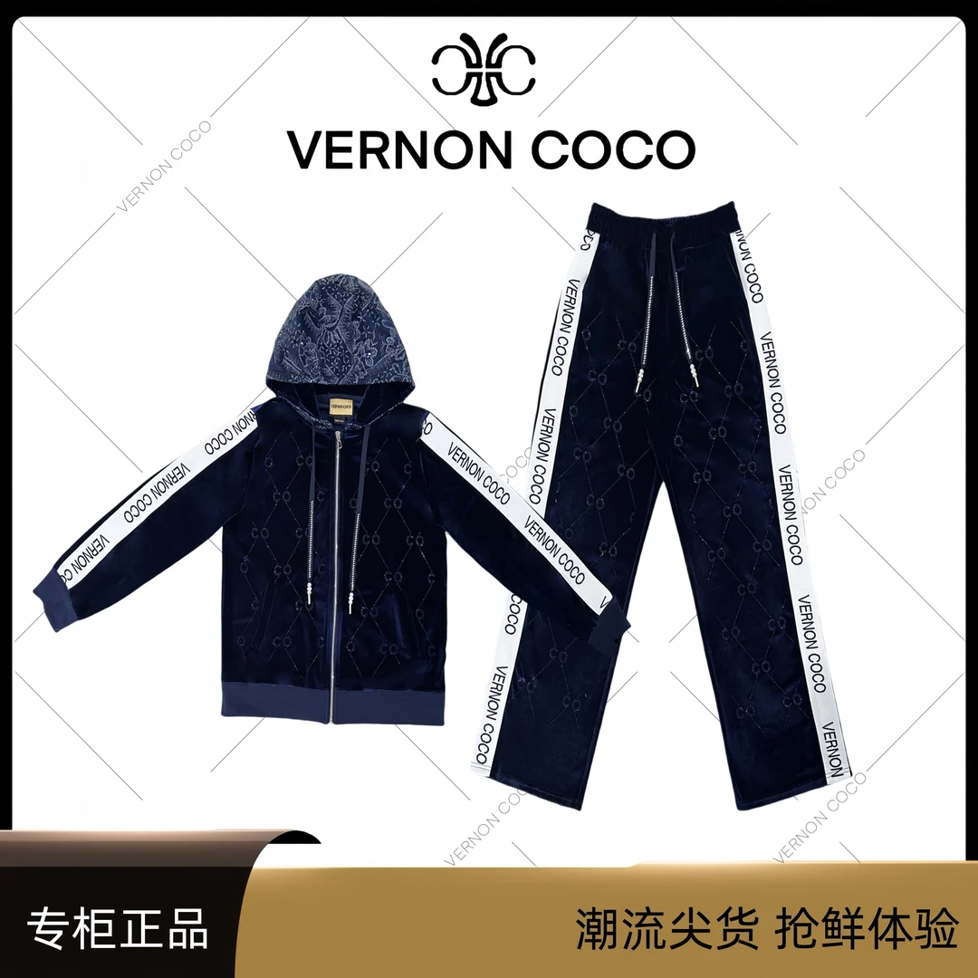 【VERNON COCO】Y30秋季连帽显瘦休闲运动套装VC330