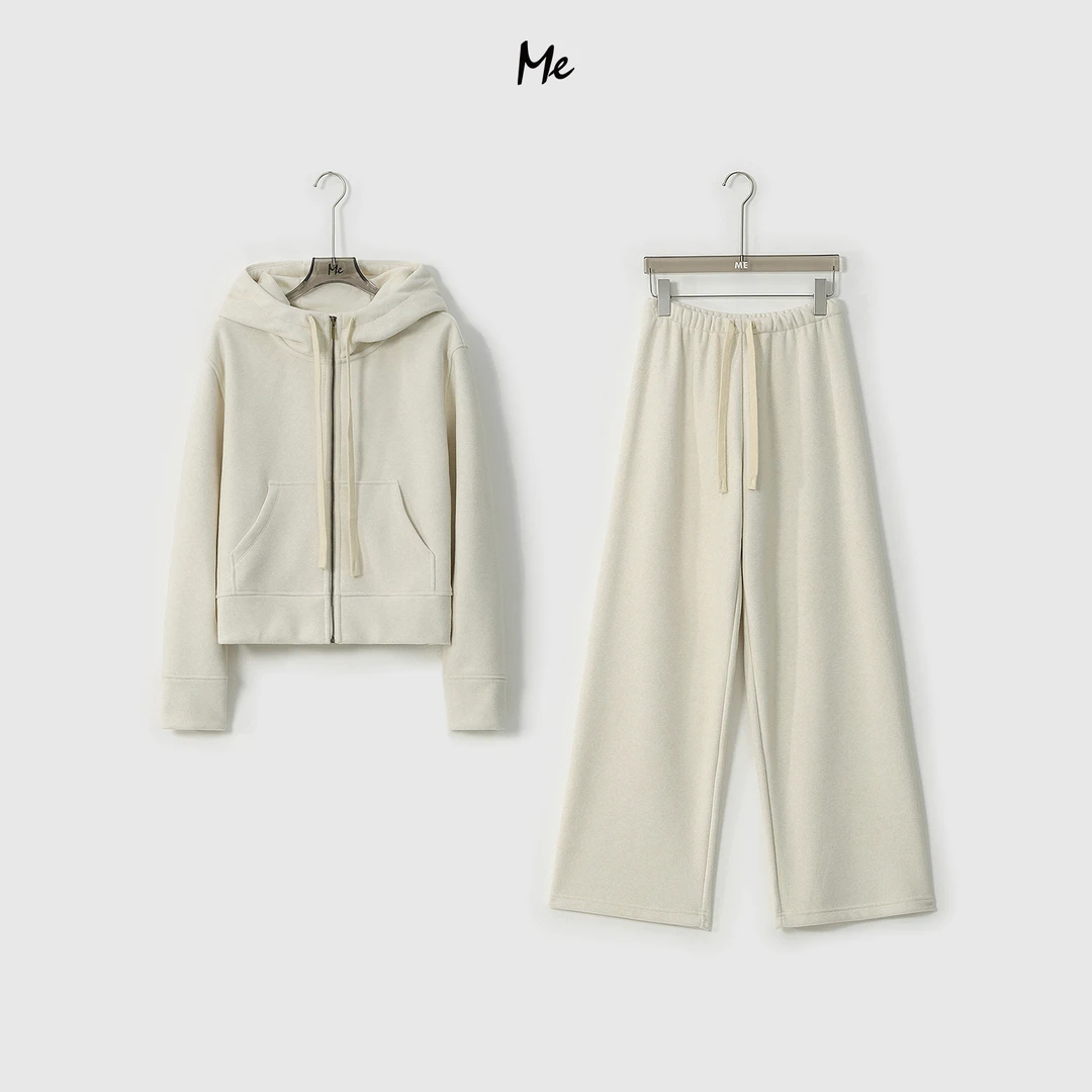 ME【spa加绒卫衣套装】云绒感遮肉显瘦百搭时尚休闲套装MESA3991