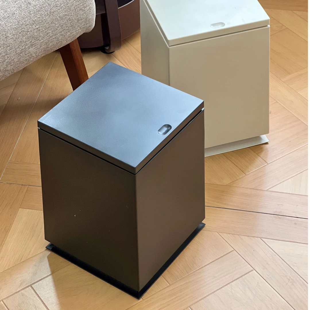 方形垃圾桶高级轻奢带盖按压弹盖式客厅垃圾筒家用大容量双层纸篓