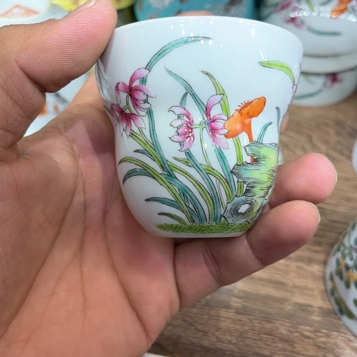 纯手绘精品盖碗杯