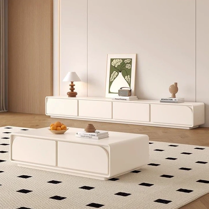 2025新款电视柜简约落地电视柜客厅卧室小户型家用伸缩茶几电视柜