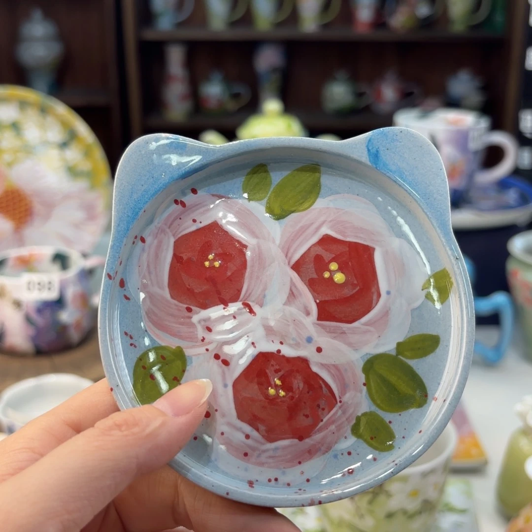 瓷片景德镇手绘高温釉下彩陶瓷茶具