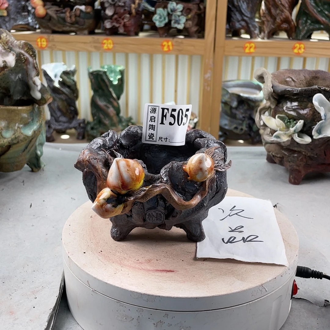 紫砂花盆未**期手工制作默认微瑕505