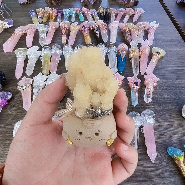 喵***^水晶珠宝半成品未镶嵌水晶