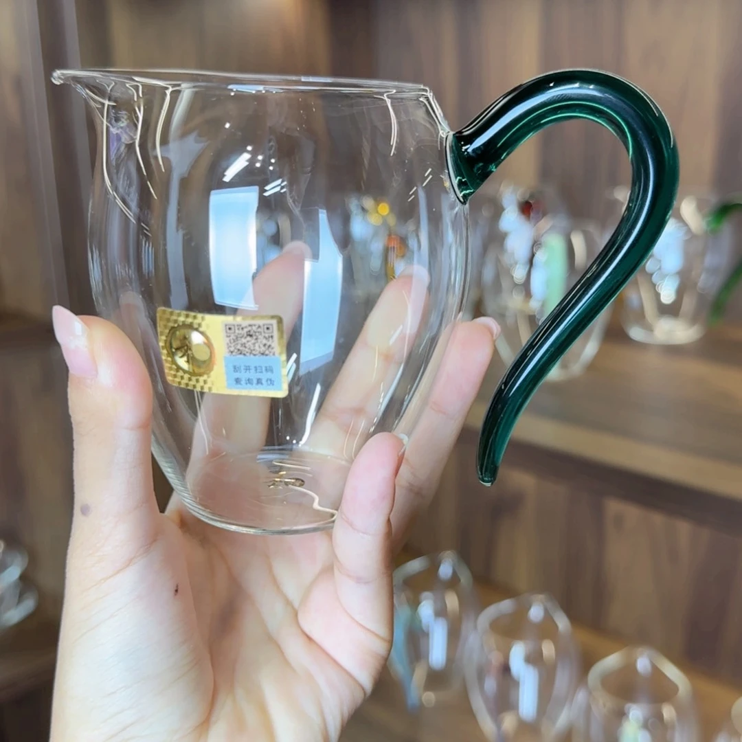 禾器怡然墨绿色公道杯