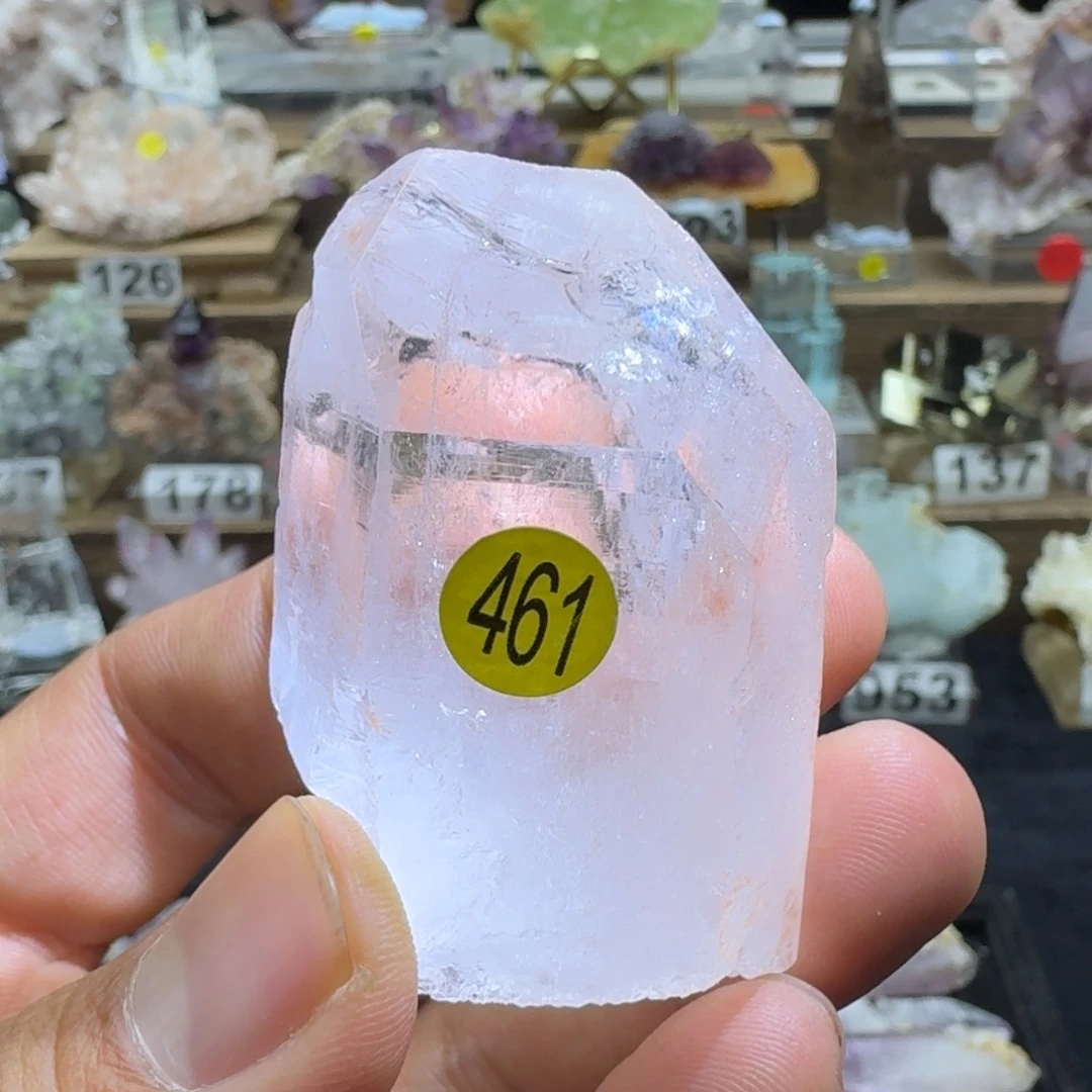 水晶未镶嵌珠宝半成品粉色喜马拉雅