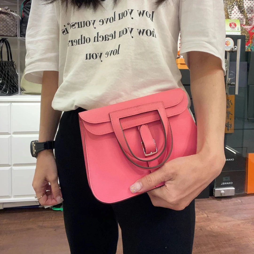99新 Hermes/爱马仕 99新-halzan25唇膏粉银扣Y刻