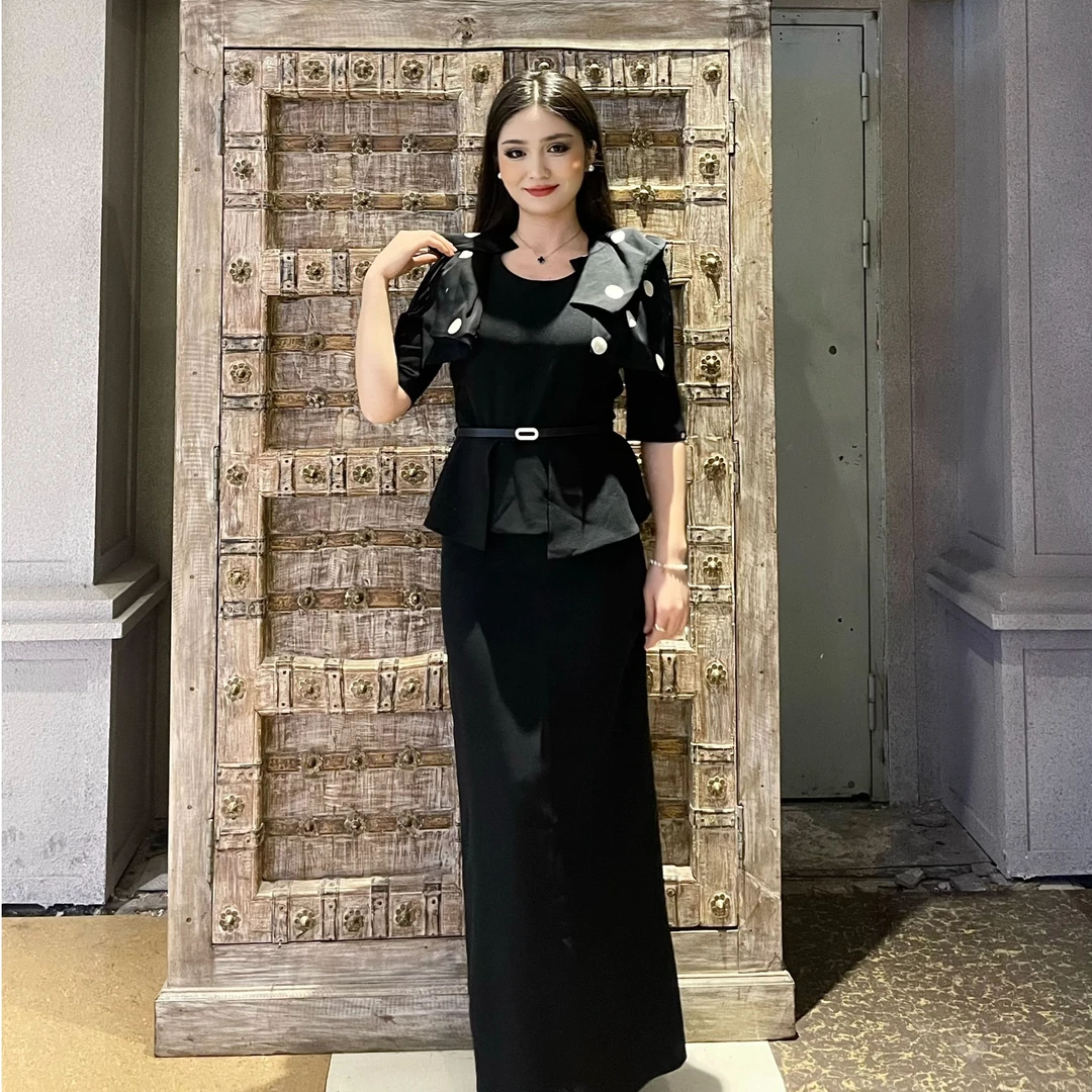 波点设计时尚连衣裙优雅气质显瘦版型