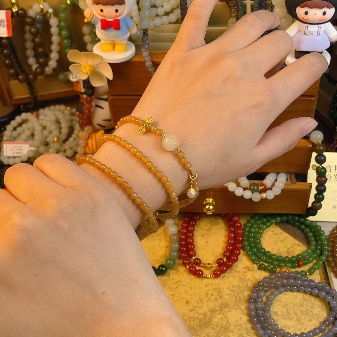 和田玉多圈手串未镶嵌