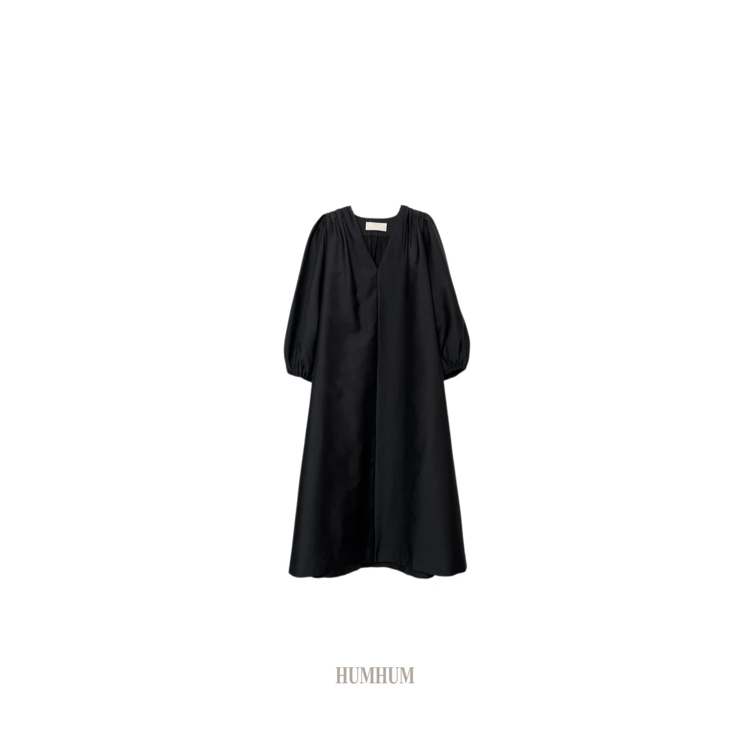 HUMHUM｜新古典主义宫廷袖轻量感大摆连衣裙