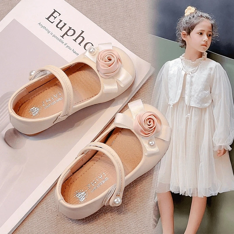 ABC女童鞋子儿童公主鞋女宝宝鞋子2025春秋新款小皮鞋软底小香风