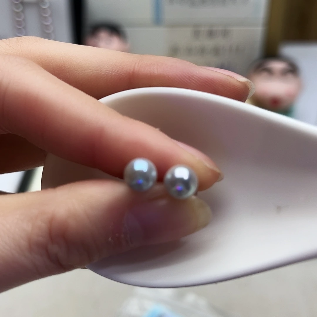 银S925镶嵌耳饰海水珍珠