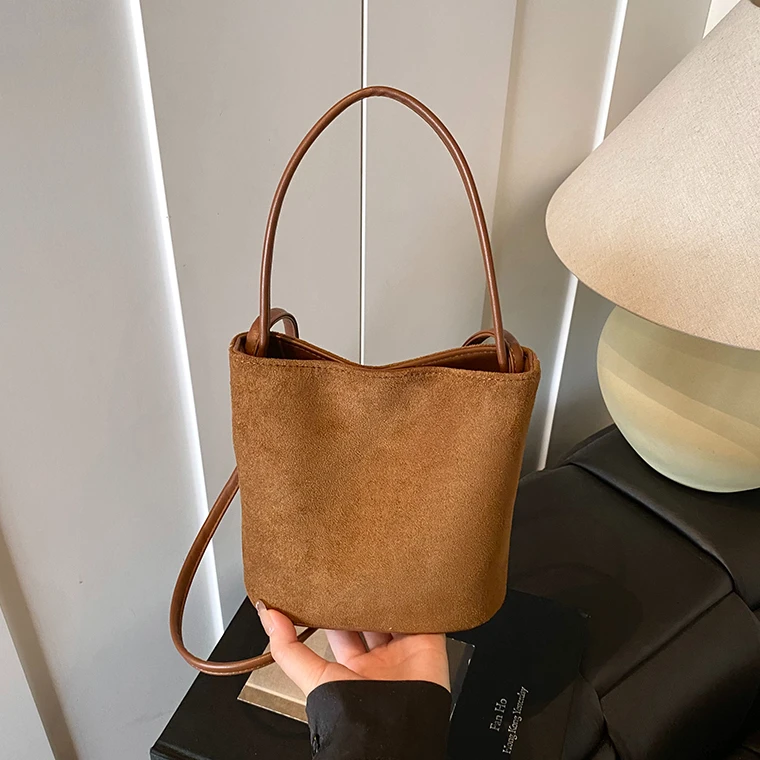 豹纹水桶包包女高级质感日韩简约单肩腋下包上班通勤手提包小拎包