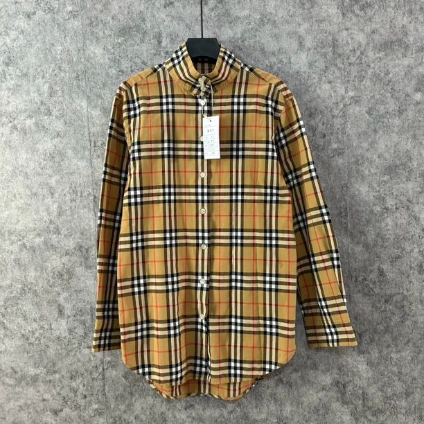 95新 BURBERRY/博柏利 格纹长袖衬衫